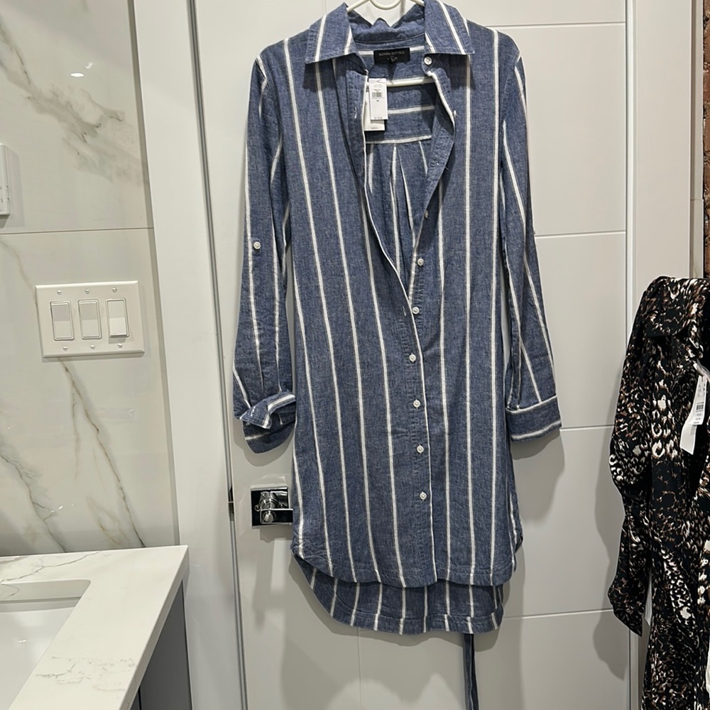 Banana republic linen blend dress